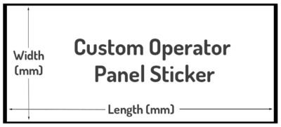 Custom CNC Machine Operator Panel Sticker