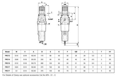 Filter & Regulator Drawing