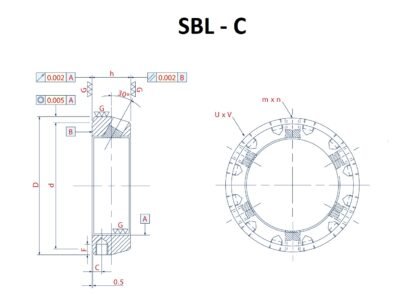 SBL-C1 Locknut Technical Drawing