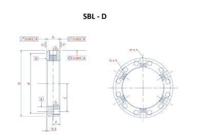 SBL-D 01 Locknut Technical Drawing
