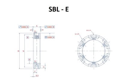 SBL-E Locknut Technical Drawing
