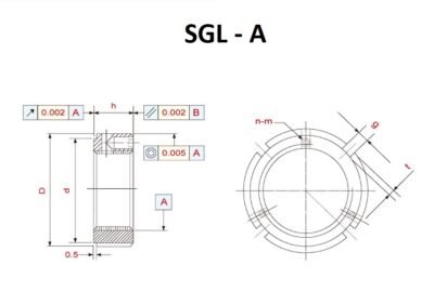 SGL - A Locknut Technical Drawing