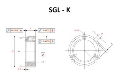 SGL - K Locknut Technical Drawing