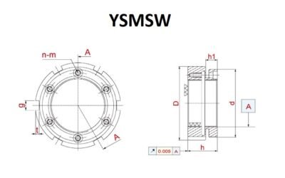 YSMSW locknut technical Drawing
