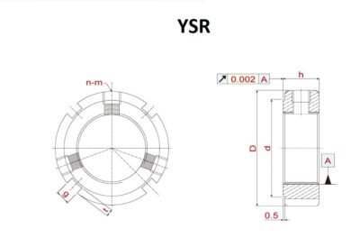 YSR Radial Locknut Drawing